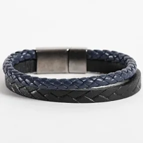 Bracciale nero blu navy